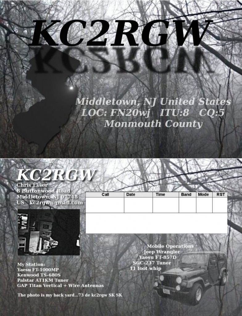 My QSL Card My QSL Card